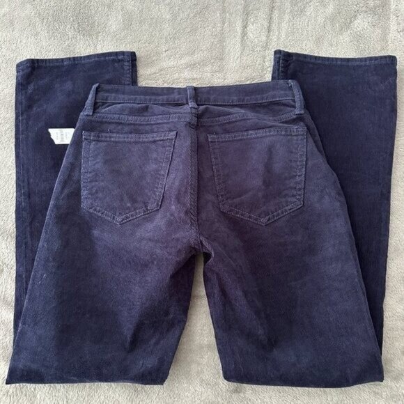 NWT Gap Corduroy The Baby Boot Cut Pants Navy Blue 27/4 Short 4S Mid Rise - Picture 8 of 8